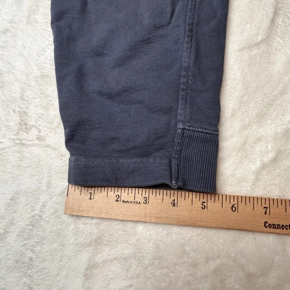 Vrst Men's Large Blue Washed Twill Terry Jogger Pockets Pull On‎ Elastic Waist